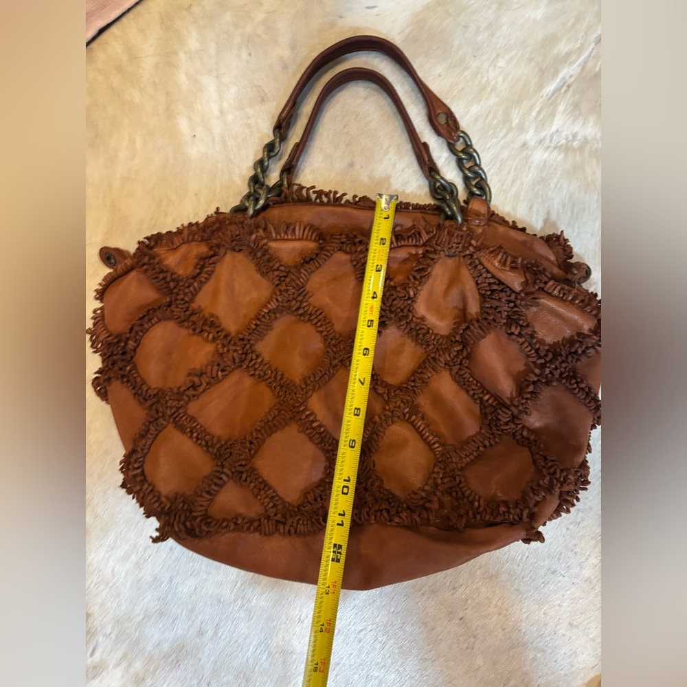 Boho soft leather Italian bag - Picture 7 of 8